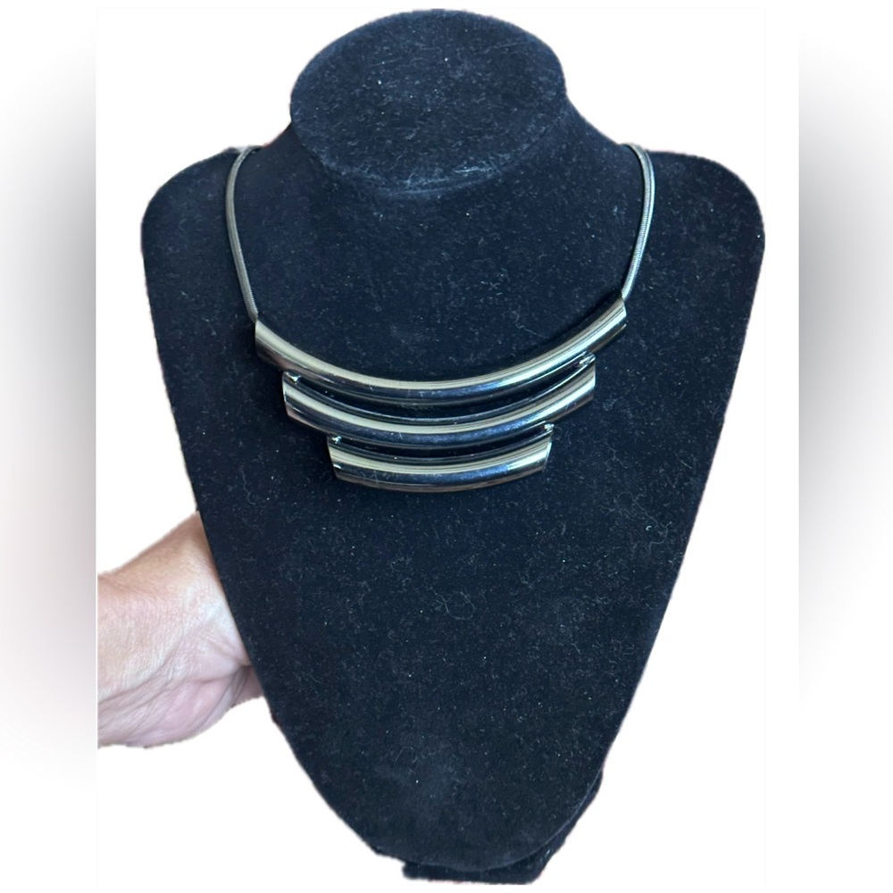 Gunmetal statement necklace!